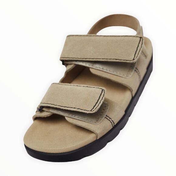ZARA Kids | Brown | QUILTED LEATHER SANDALS - Picture 3 of 5